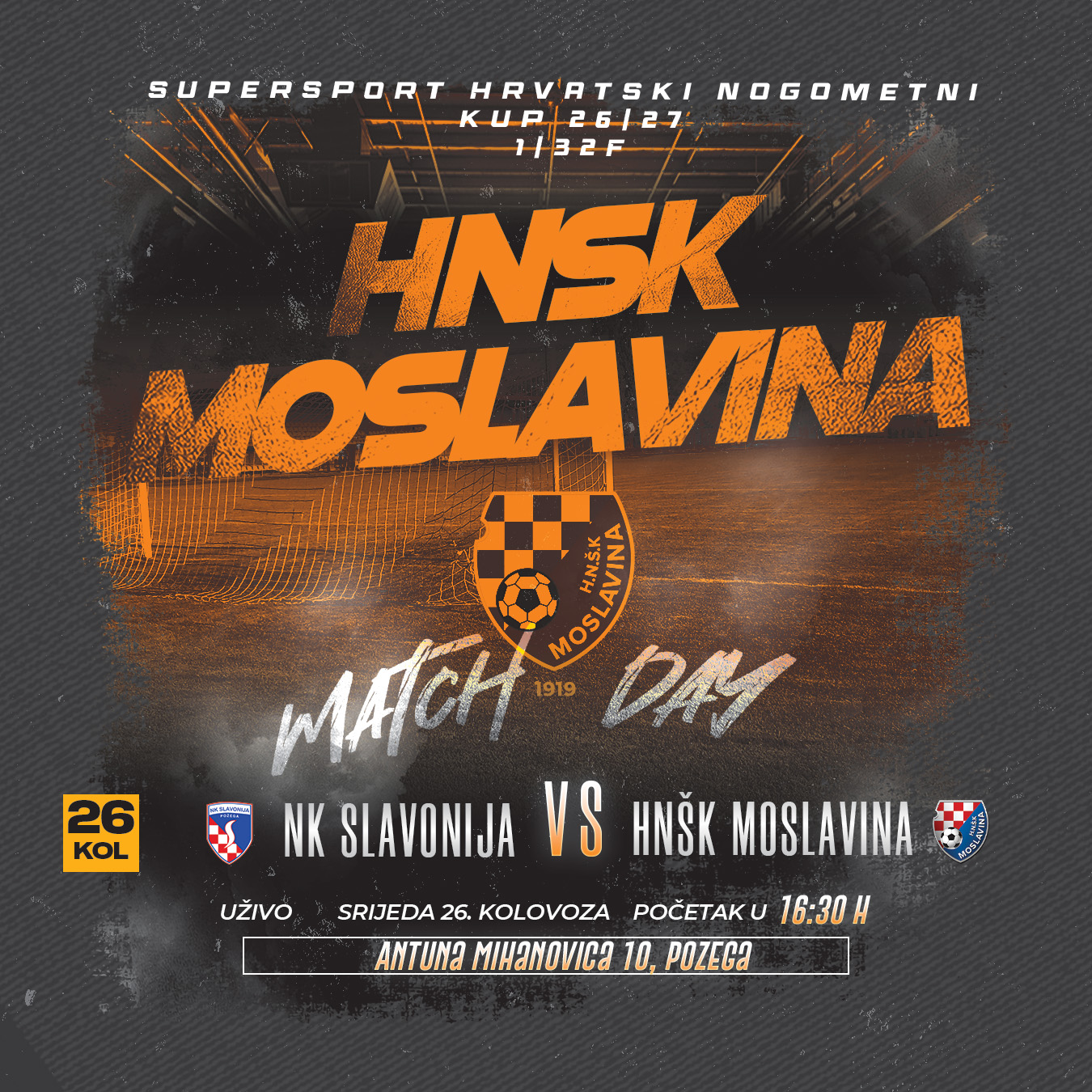 SuperSport Hrvatski nogometni kup 26/27 NK Požega – HNŠK Moslavina